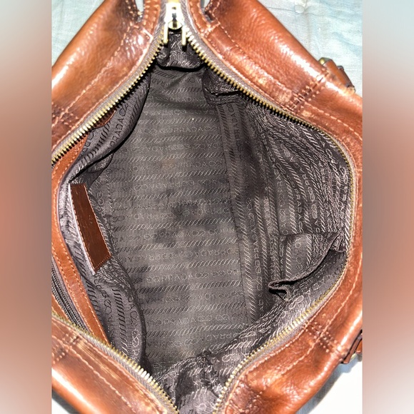 Prada Cervo Antik Brown Leather Handbag - Picture 12 of 15